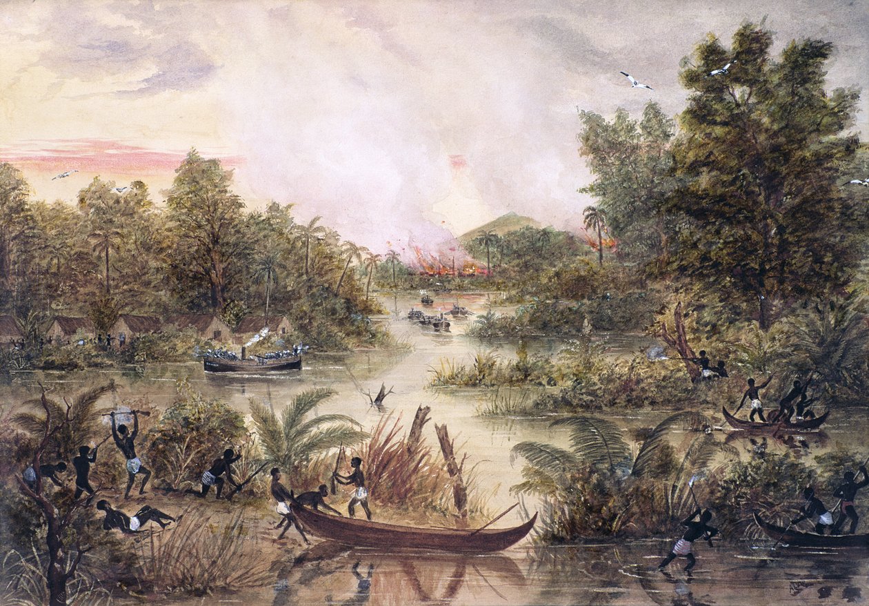 Kanonbåtsdiplomati, 1877 av Lt. A. Middlemass