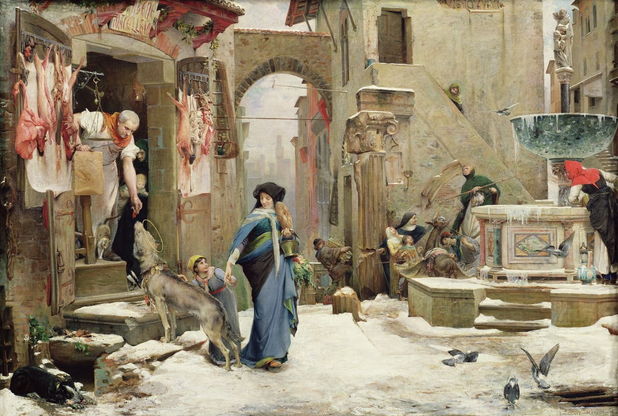 The Wolf of Gubbio, 1877 swed av Luc Oliver Merson