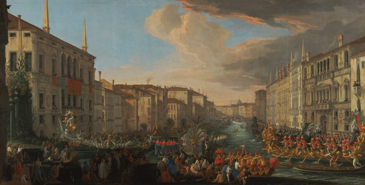 Regatta on the Grand Canal in Honor of Frederick IV, King of Denmark av Luca Carlevarijs