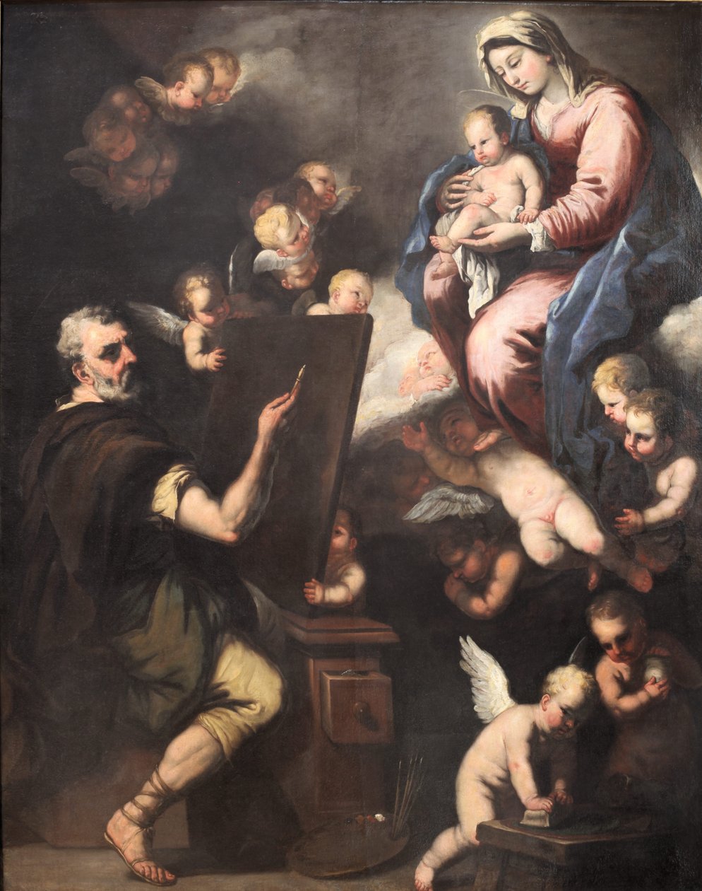 Saint Lucas målar jungfrun av Luca Giordano