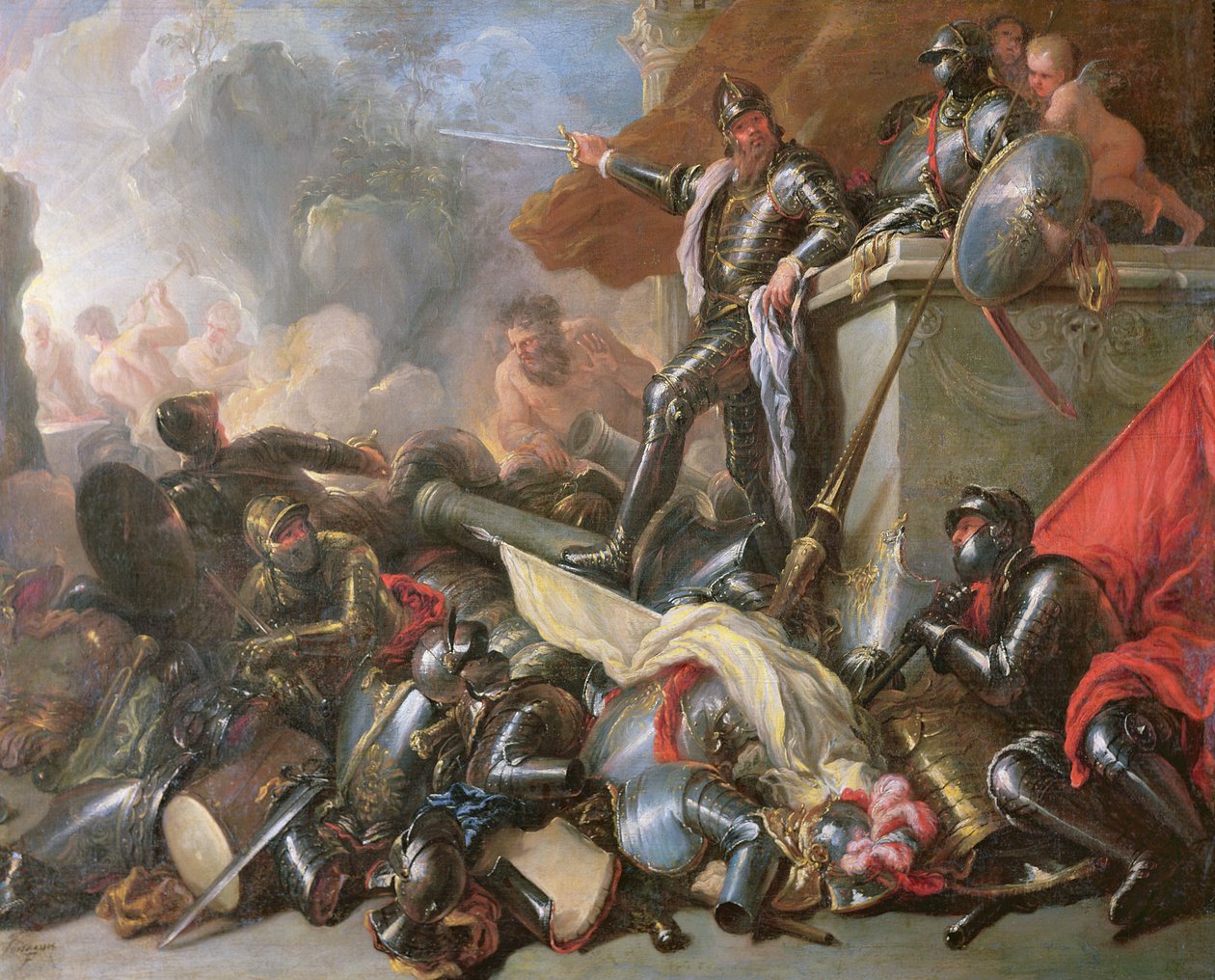 Kriget, 1690-1700 av Luca Giordano