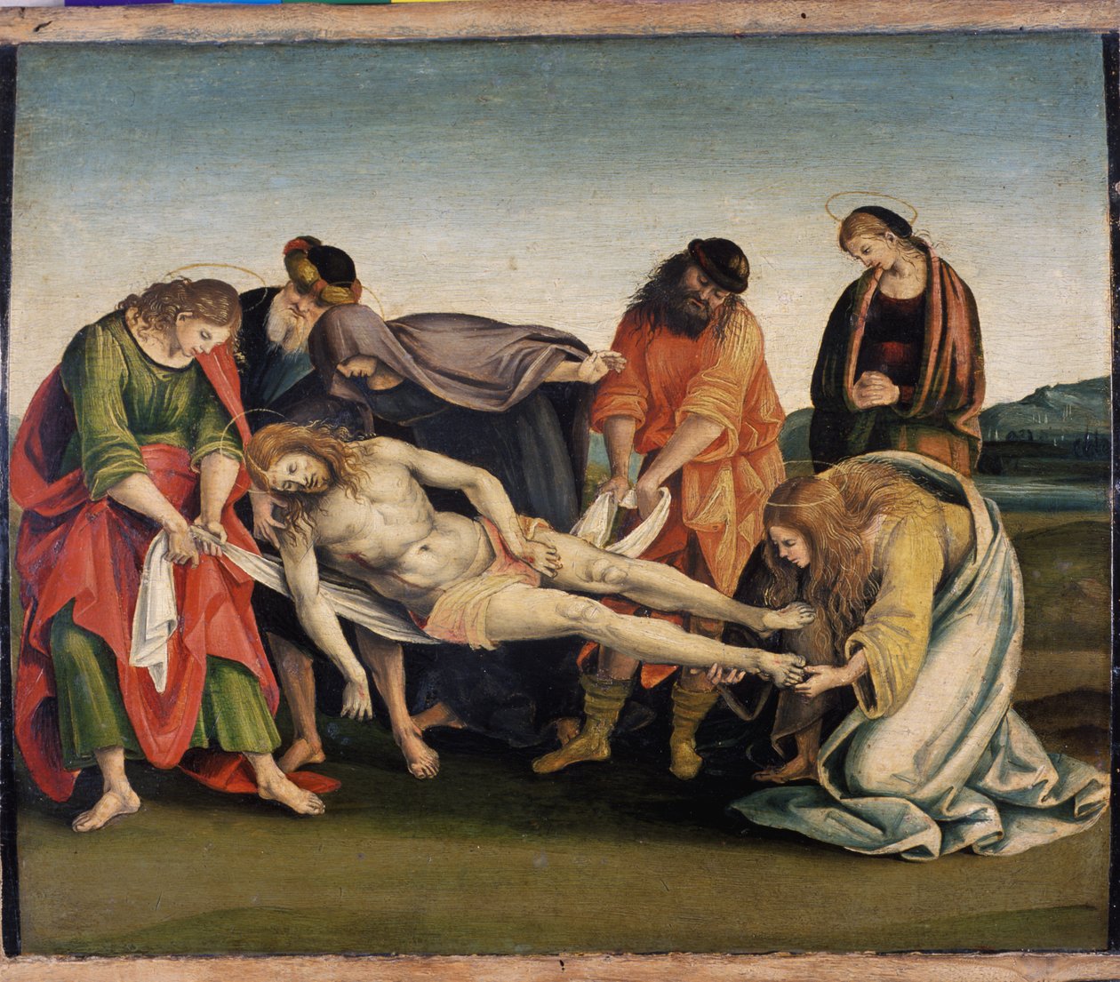 Kristus bärs till sin grav, ca 1507 (tempera på poppelträ) av Luca Signorelli
