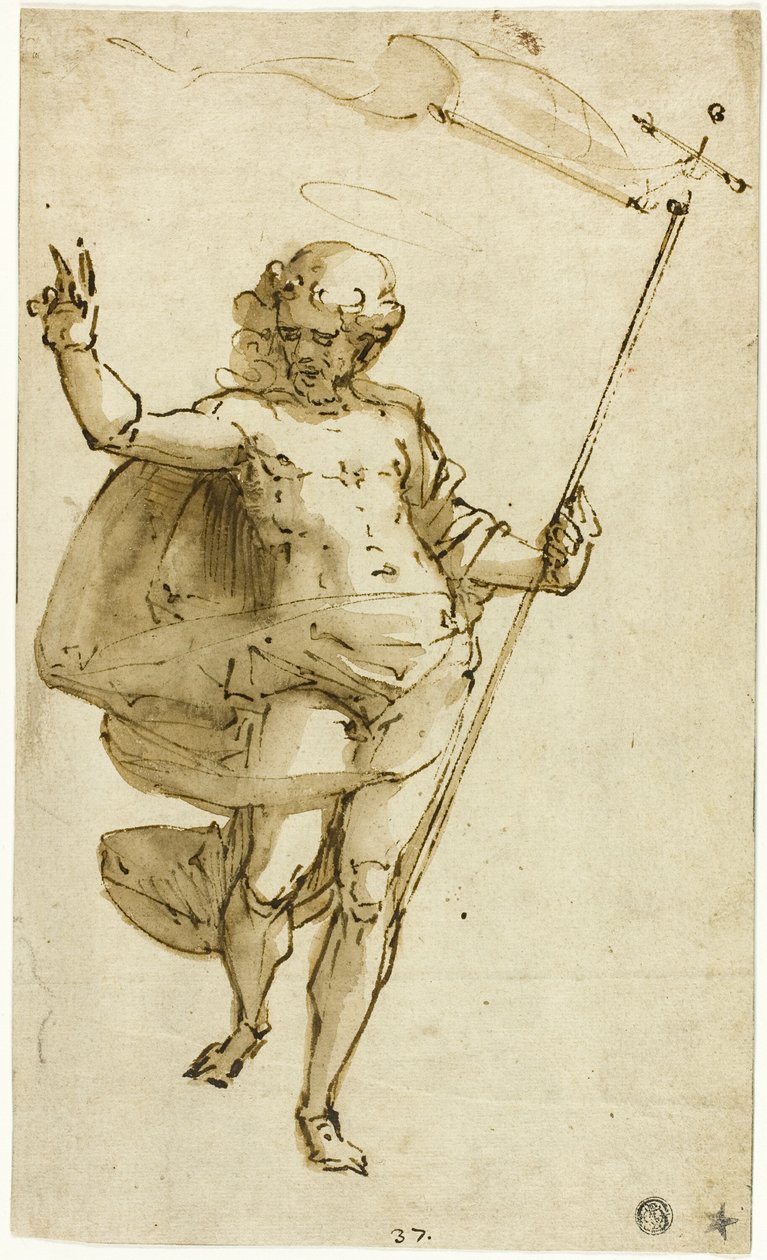 Uppståndne Kristus av Luca Cambiaso