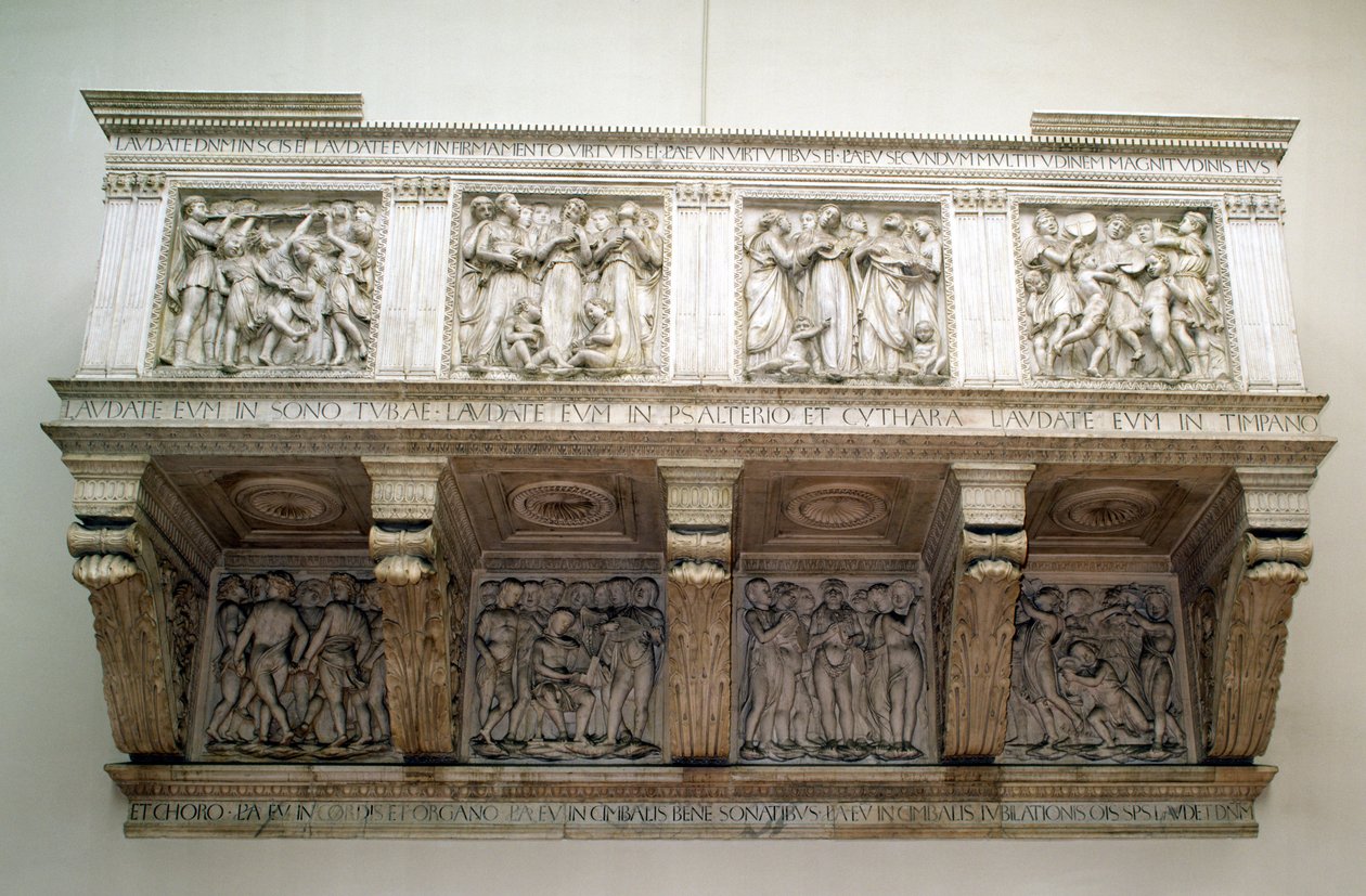 Rekonstruerad Cantoria, ca 1432-8 (marmor) av Luca Della Robbia