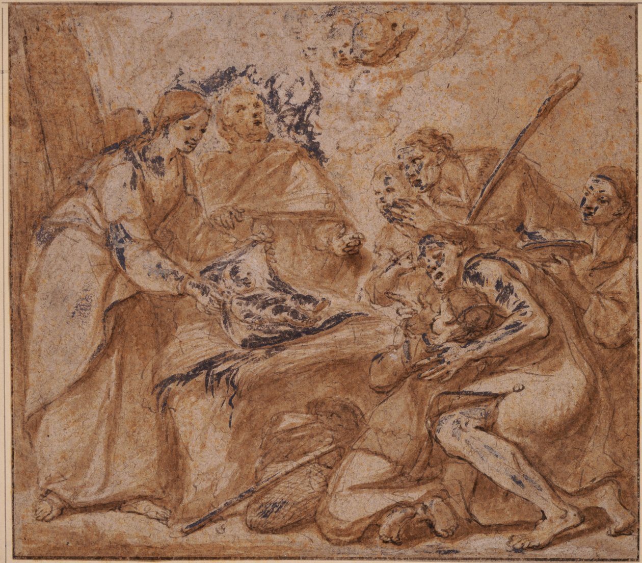 Tillbedjan av herdarna av Luca Giordano