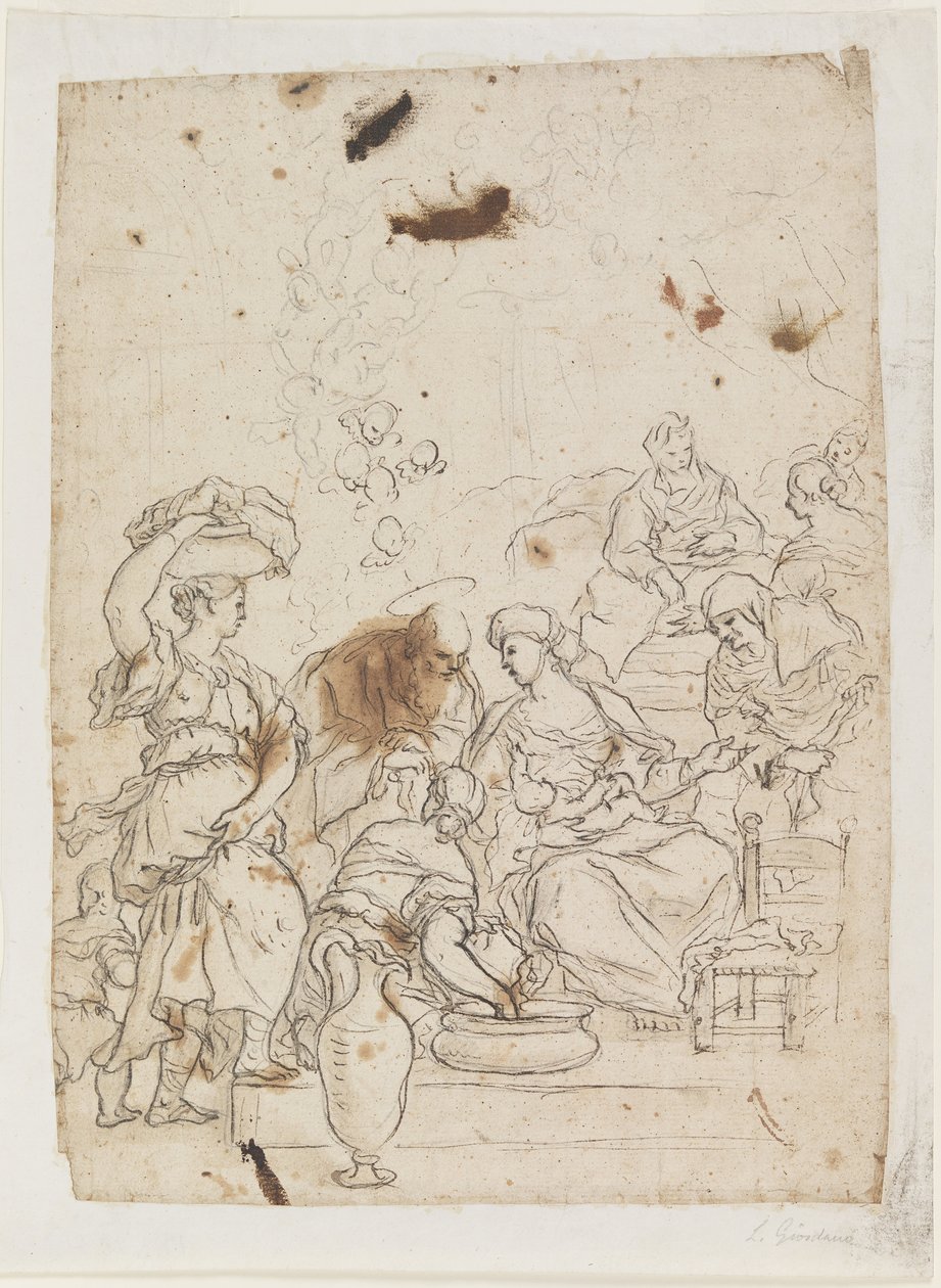 Jungfru Marias födelse av Luca Giordano