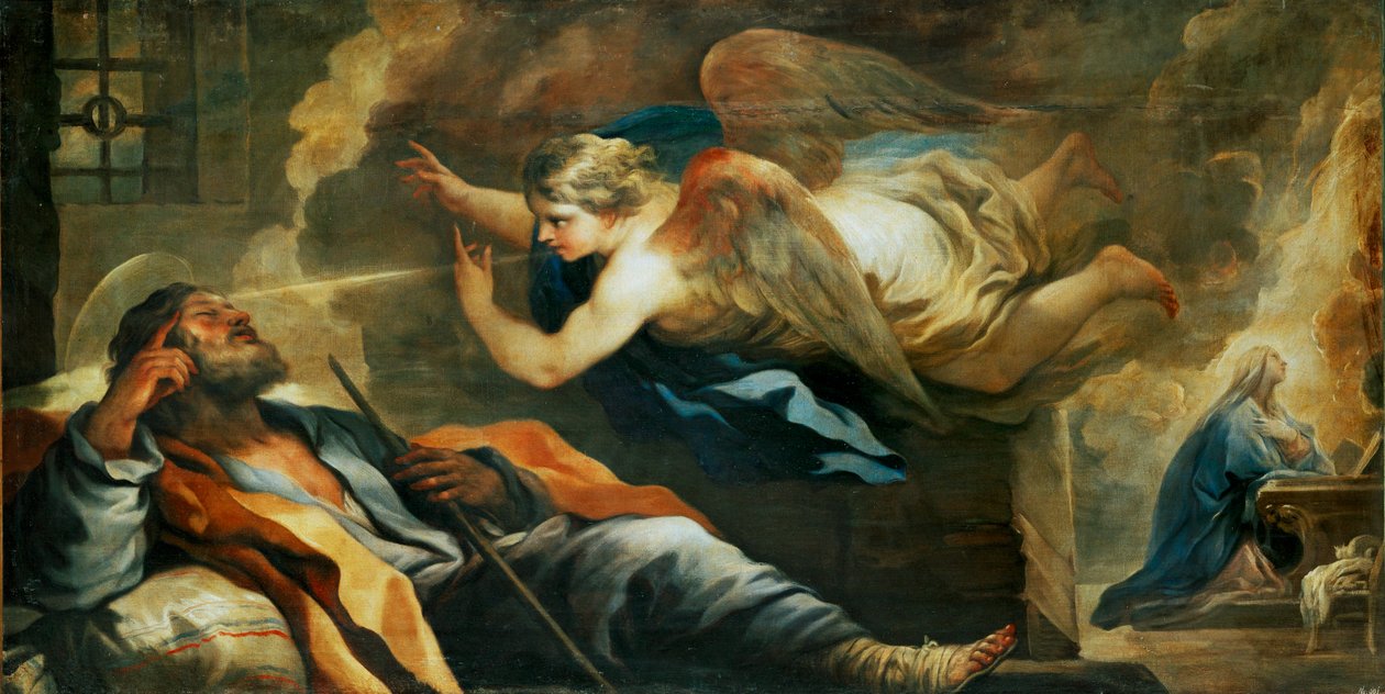 Josefs dröm ... (målning på duk) av Luca Giordano