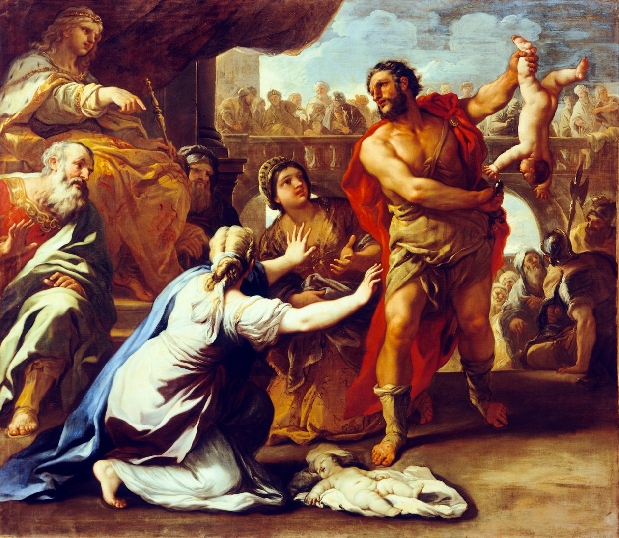 Salomons dom (olja på duk) av Luca Giordano