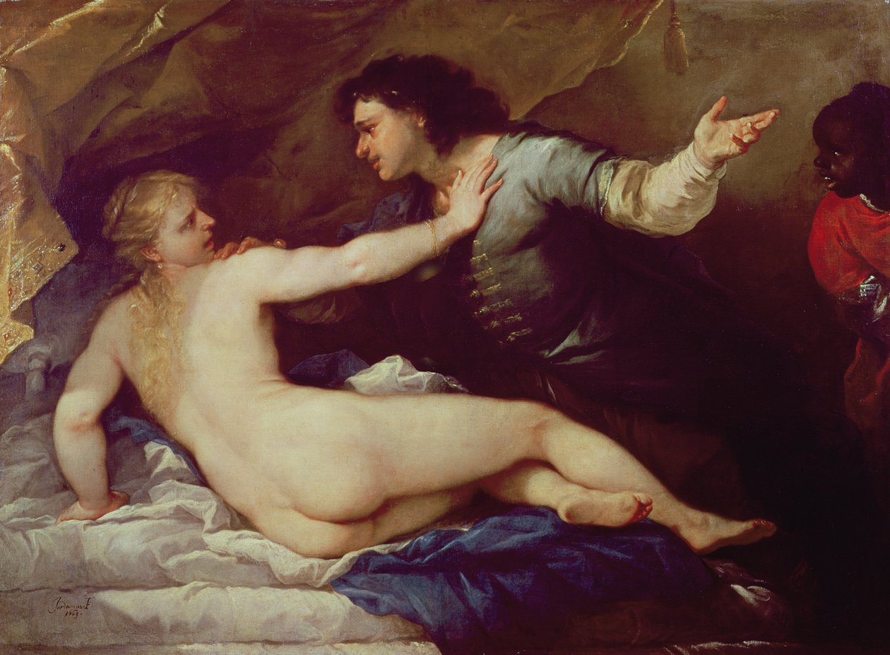 Lucretia och Tarquin av Luca Giordano