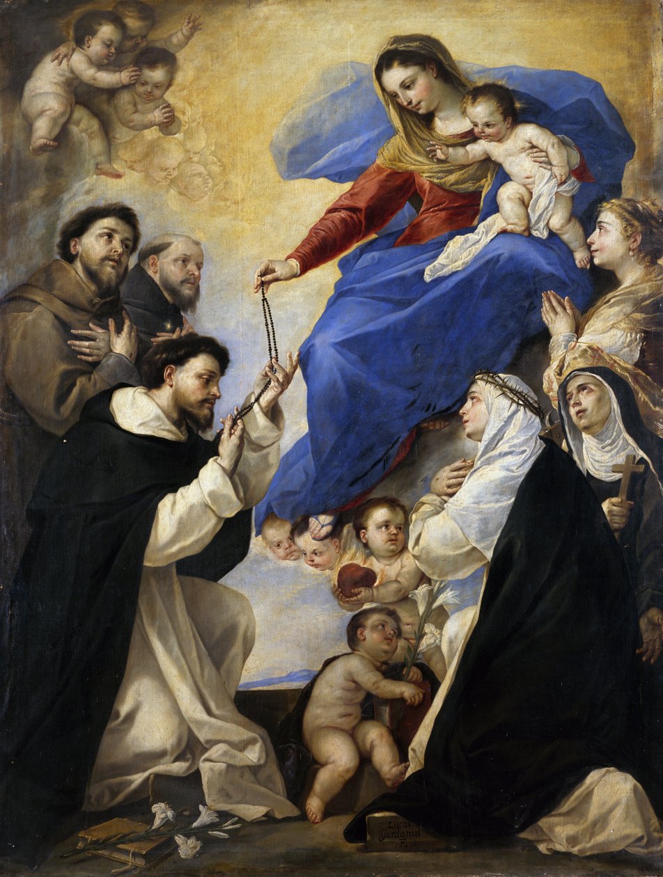 Vår Fru av Rosenkransen av Luca Giordano