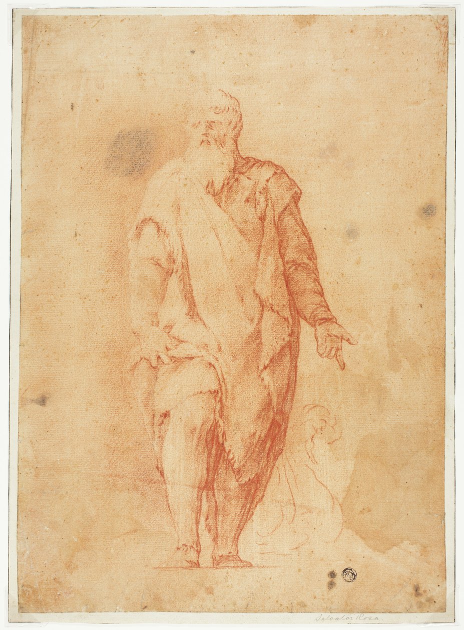 Stående skäggig man av Luca Giordano