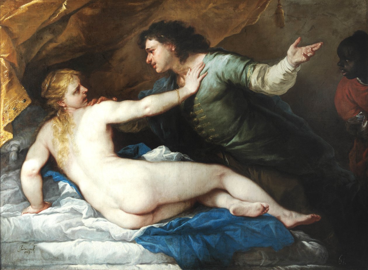 Tarquinius och Lucretia, 1663. av Luca Giordano