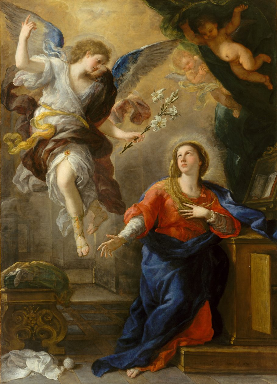 Bebådelsen, 1672 av Luca Giordano