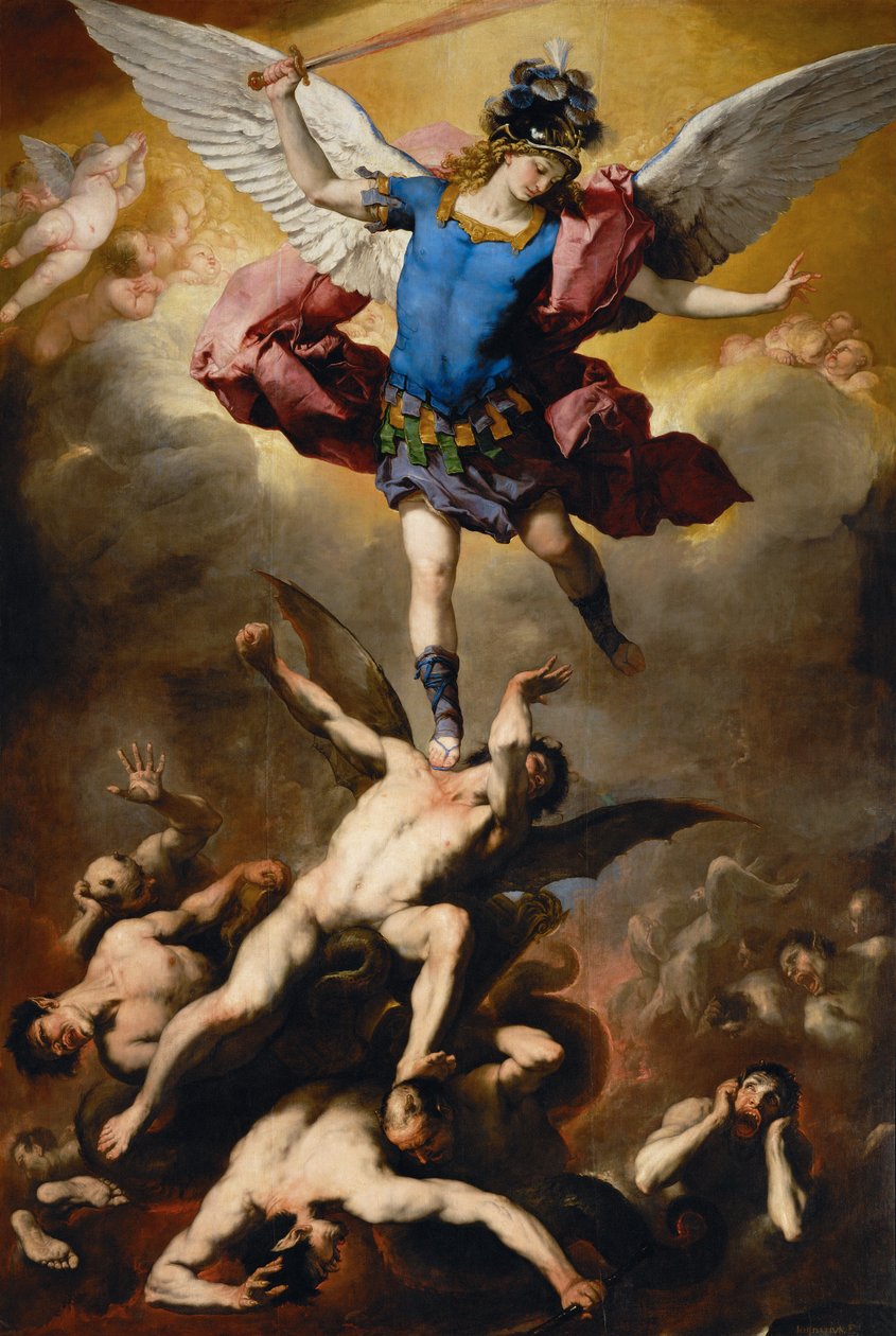 Rebellänglarnas fall av Luca Giordano