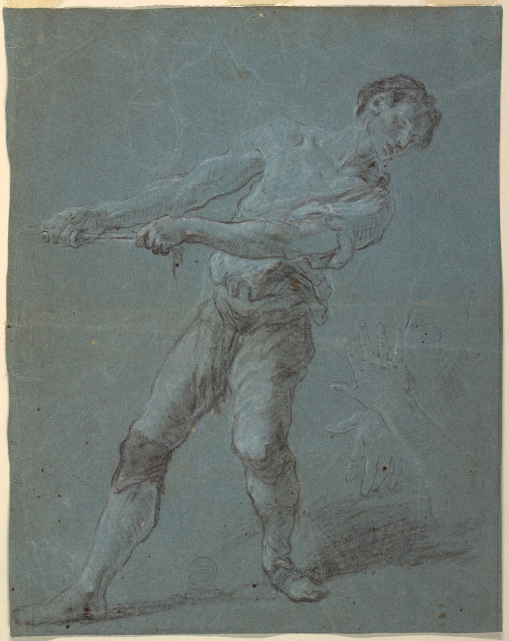Ung man som drar ett rep av Luca Giordano