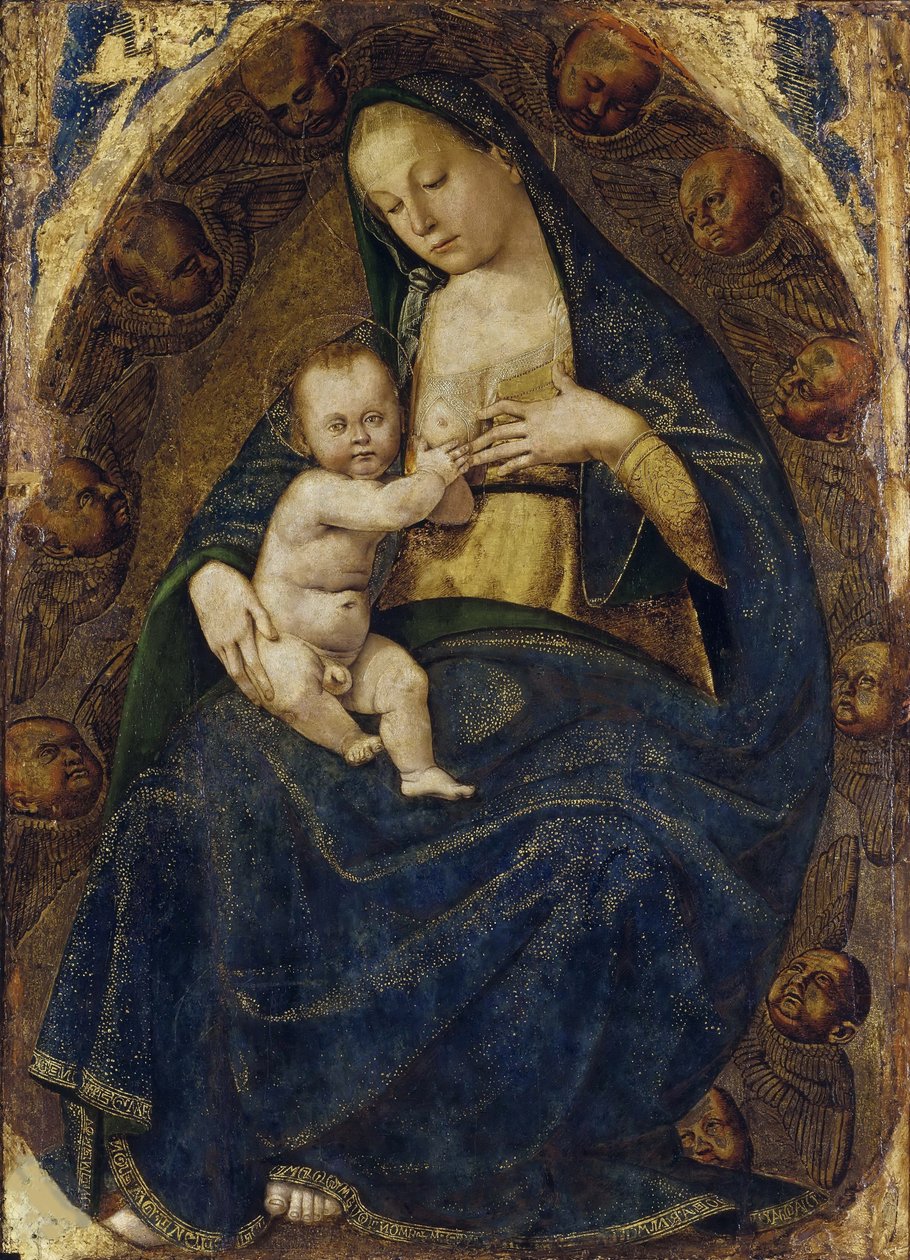 Sjuksköterska Madonna, ca. 1482-1485. av Luca Signorelli