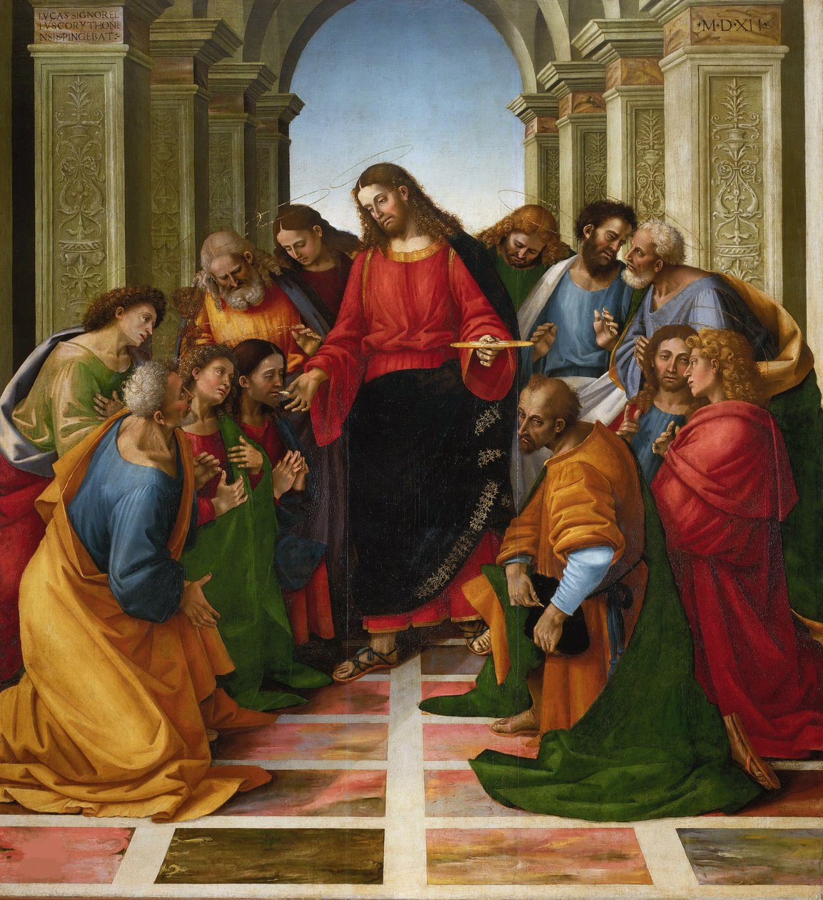 Apostlarnas nattvard, 1512. av Luca Signorelli