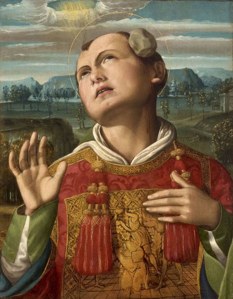 Steningen av Sankt Stefan, 1500-1505. av Luca Signorelli