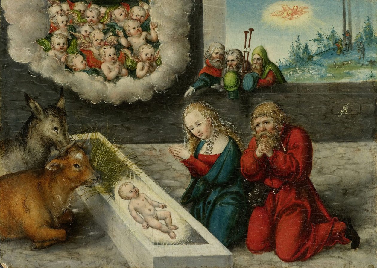 Anbetung Christi  av Lucas Cranach the Elder