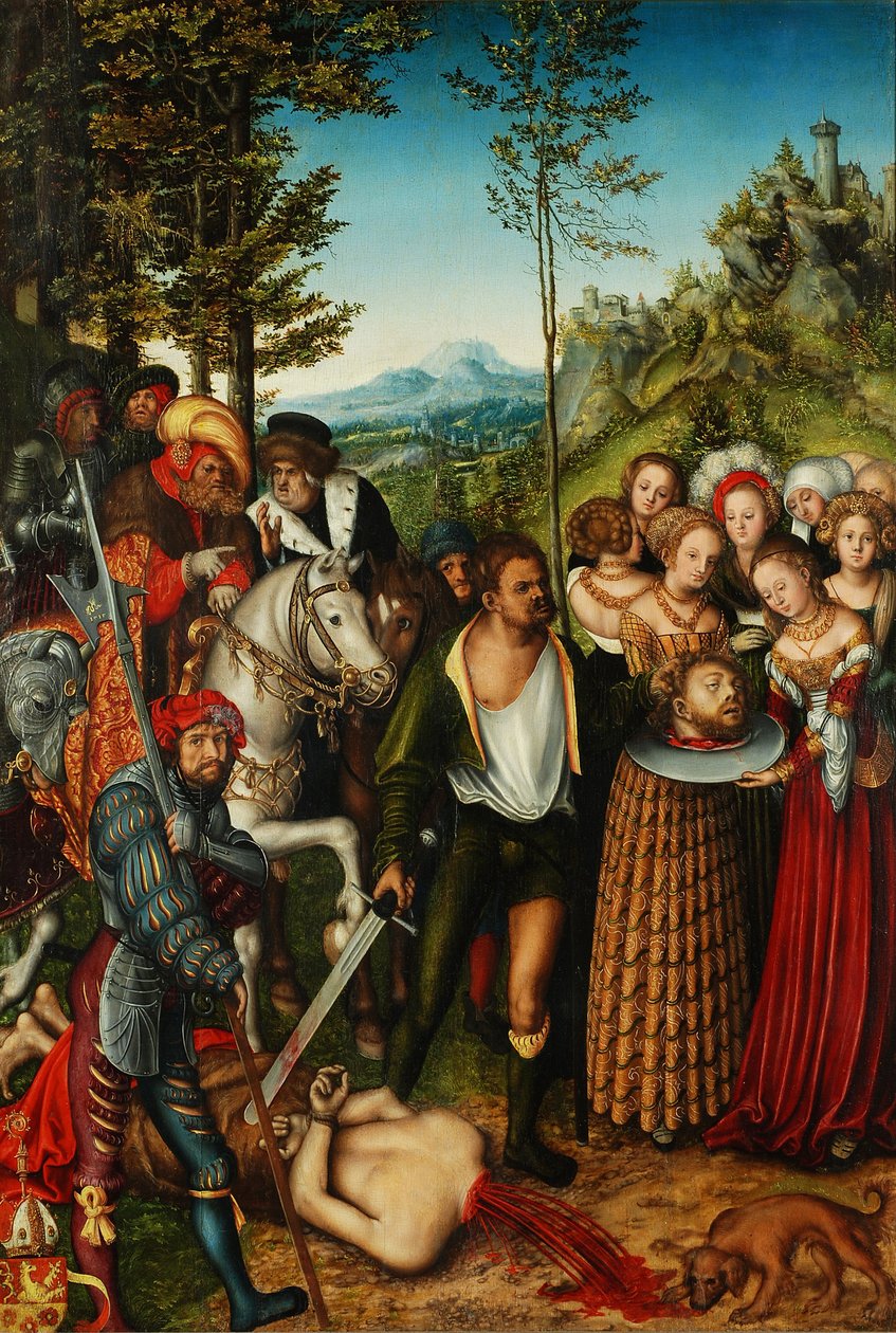 Die Enthauptung Johannes des Täufers av Lucas Cranach the Elder