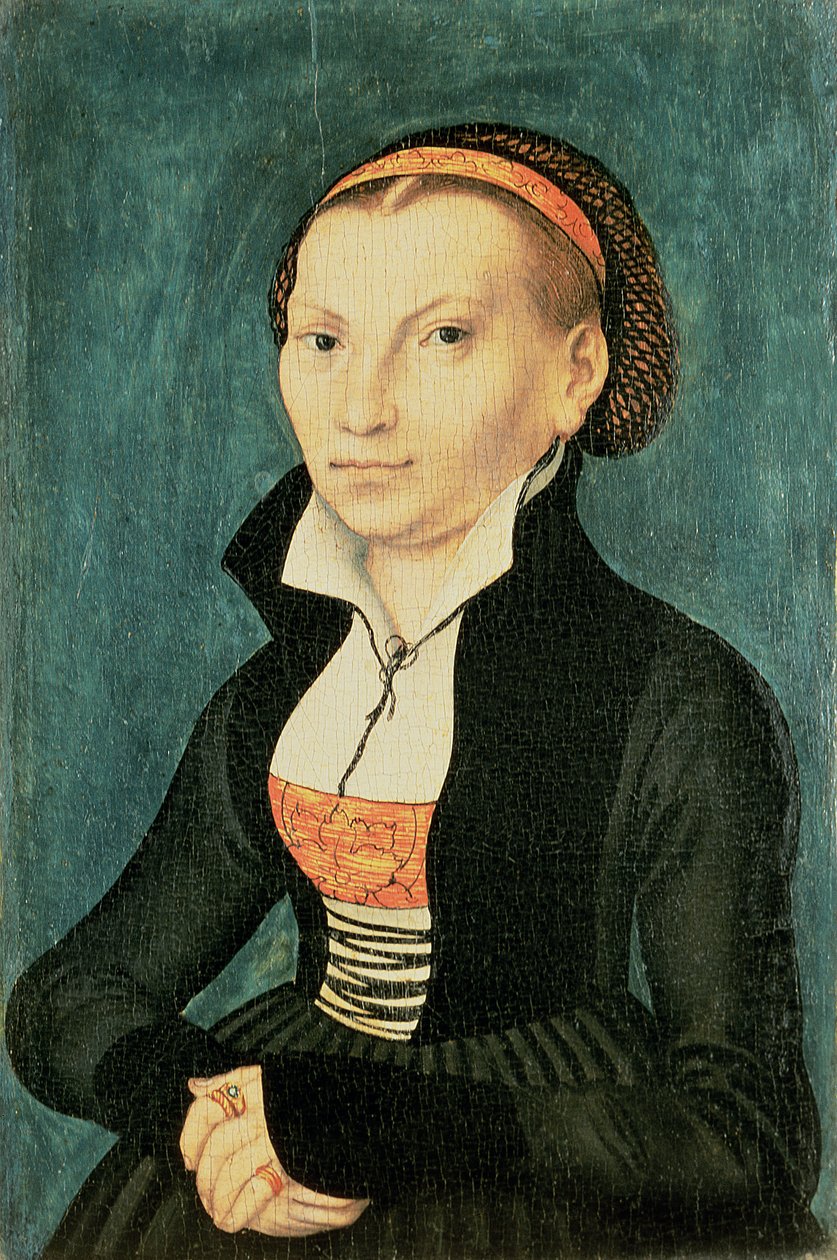 Katharina von Bora, framtida hustru till Martin Luther, 1526 (olja) av Lucas Cranach the Elder