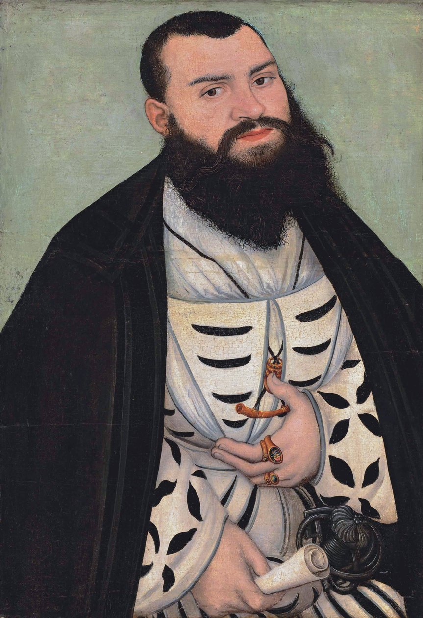 Portrait of Dr. Johann Scheiring  av Lucas Cranach the Elder
