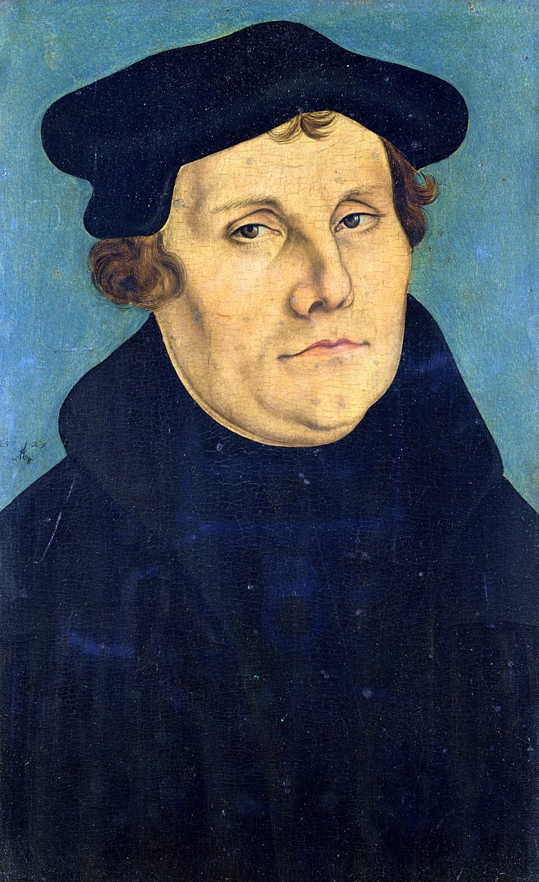 Porträtt av Martin Luther (1483-1546) 1529 av Lucas Cranach the Elder
