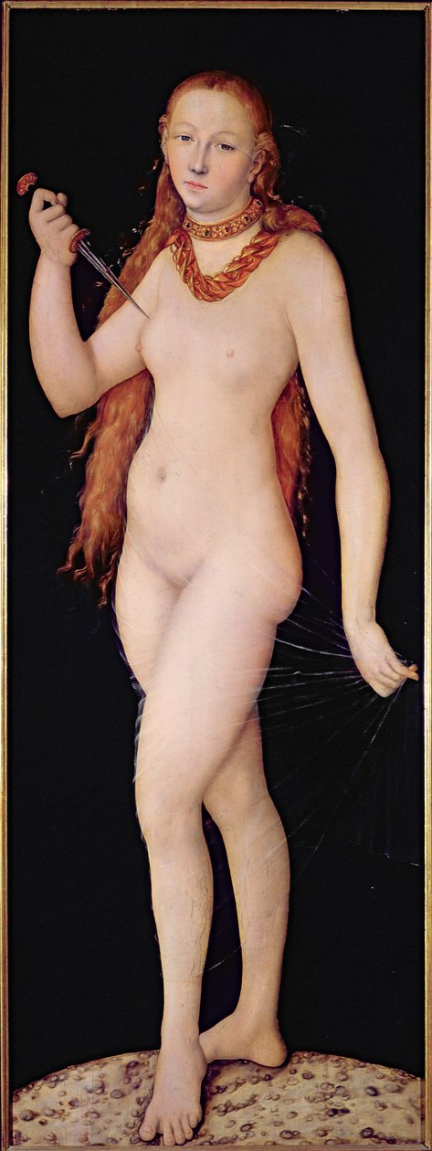 Lucretias död, ca 1524 av Lucas Cranach the Elder
