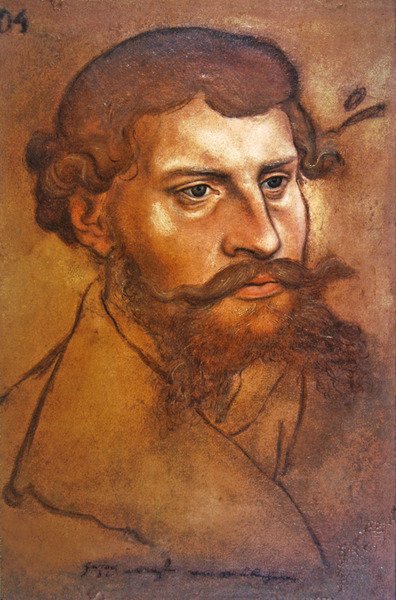 Ernest I, hertig av Braunschweig-Lueneburg (krita och wc) av Lucas Cranach the Elder