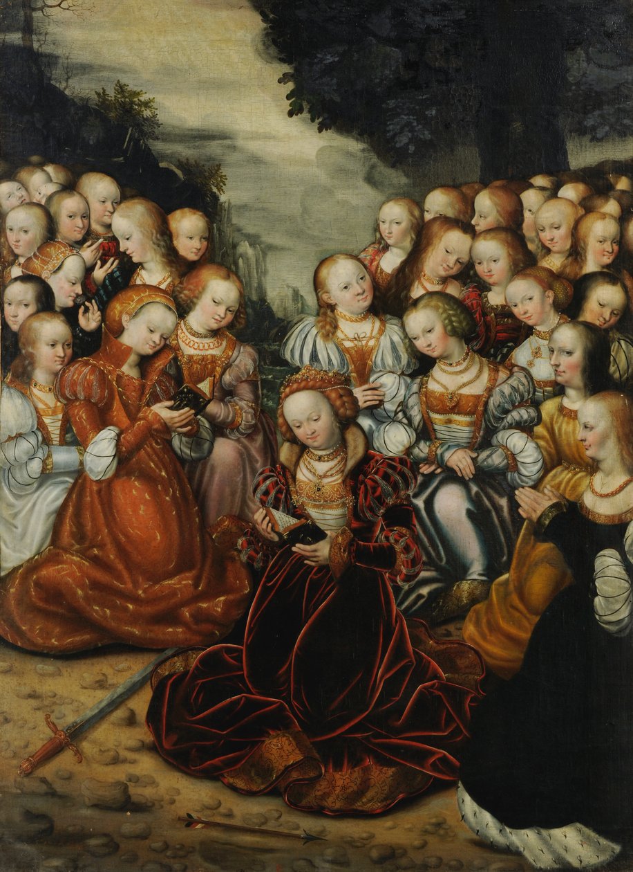 Sankta Ursula och jungfrurna av Lucas Cranach the Elder