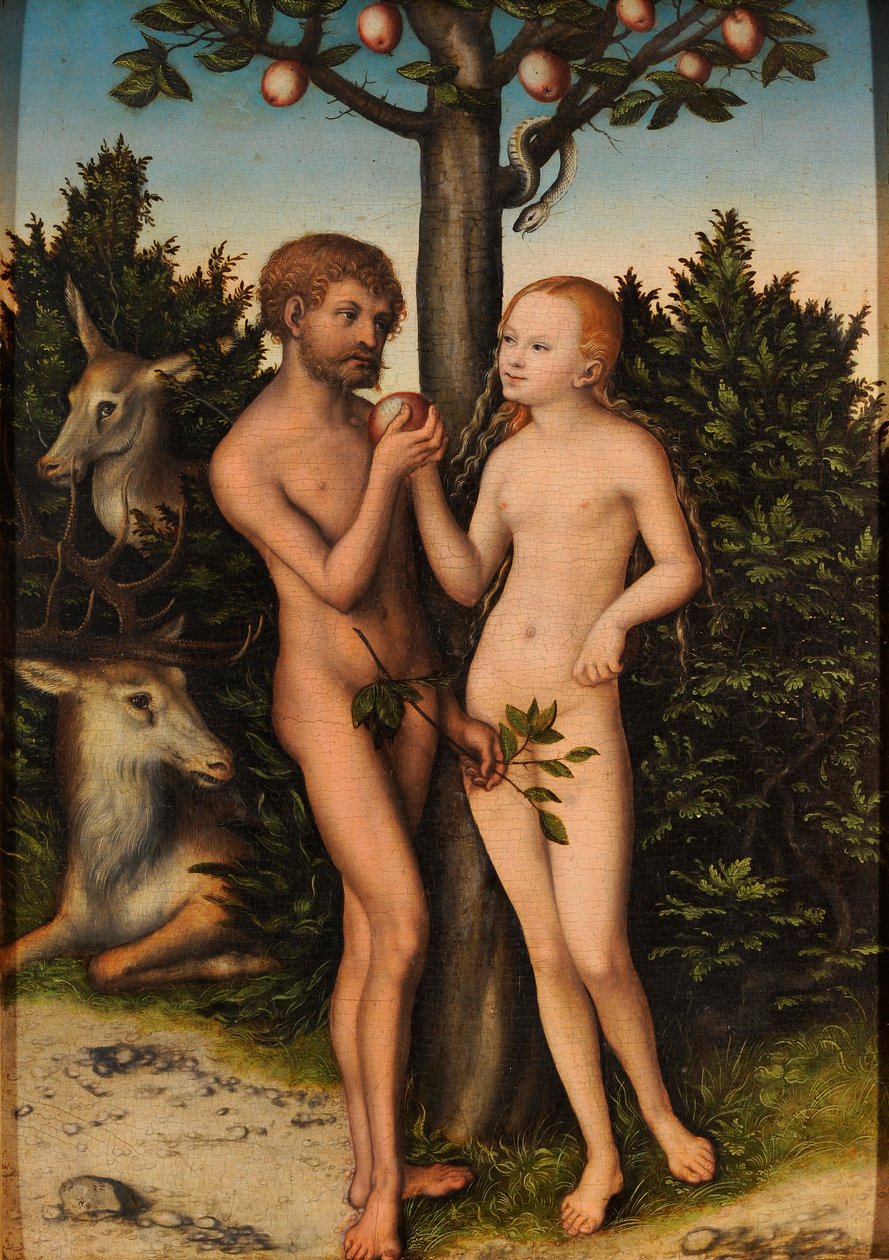 Adam och Eva av Lucas Cranach the Elder