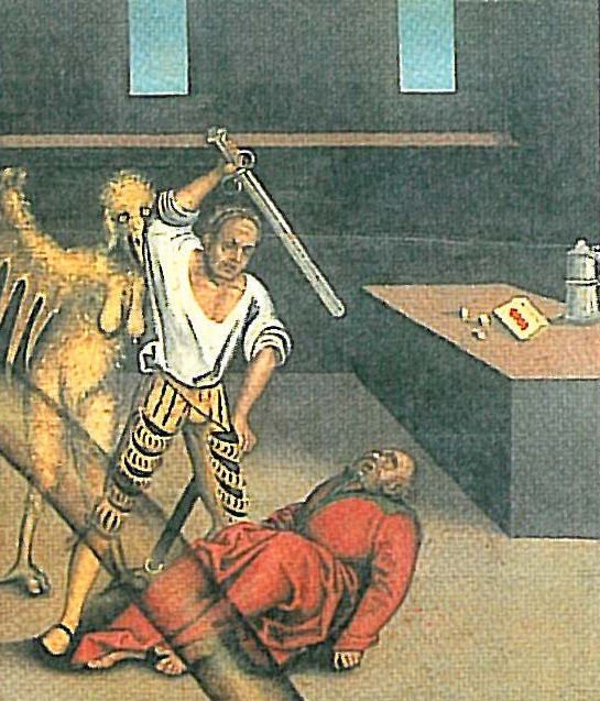The Ten Commandments Fifth Commandment detail av Lucas Cranach the Elder