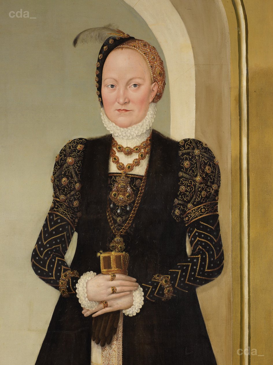 Portrait of Electress Anna av Lucas Cranach the Younger  