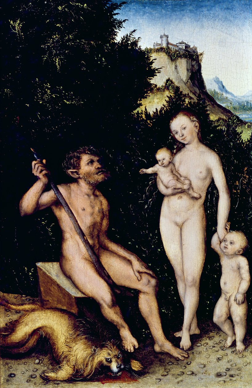 Familjen Faun av Lucas Cranach the Younger