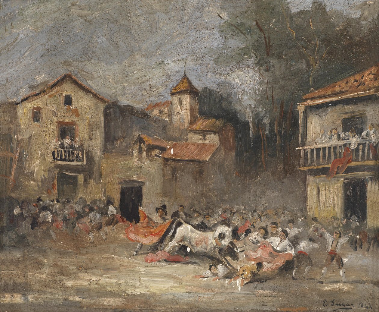 Ein Stierkampf av Eugenio Lucas Velázquez