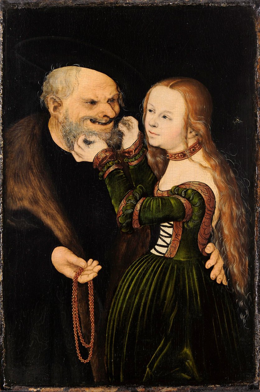 The Unequal Couple (Old Man in Love) av Lucas Cranach the Elder