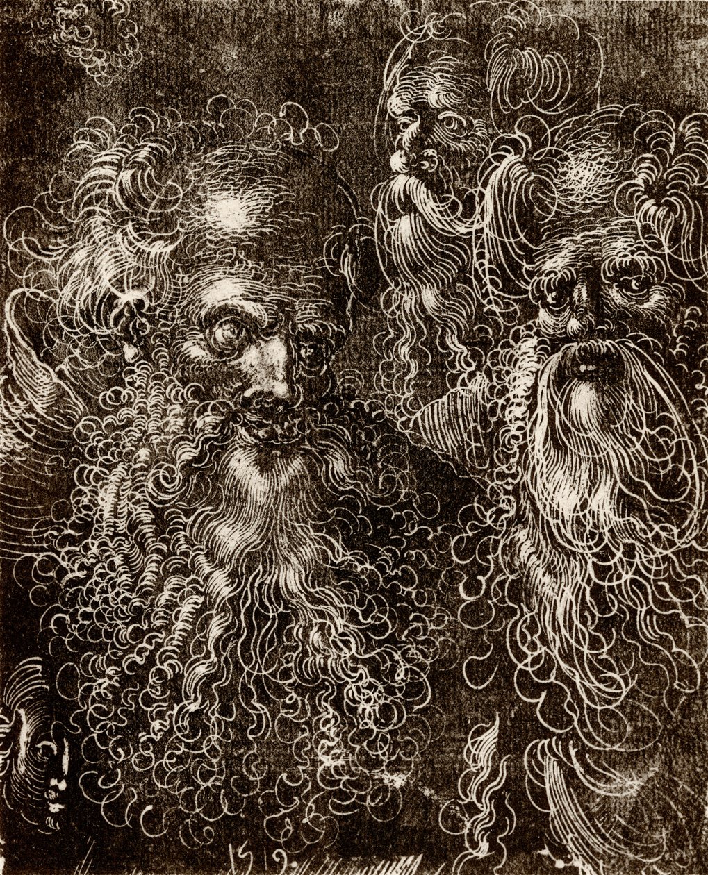 Olika huvudstudier av Lucas (school of) Cranach