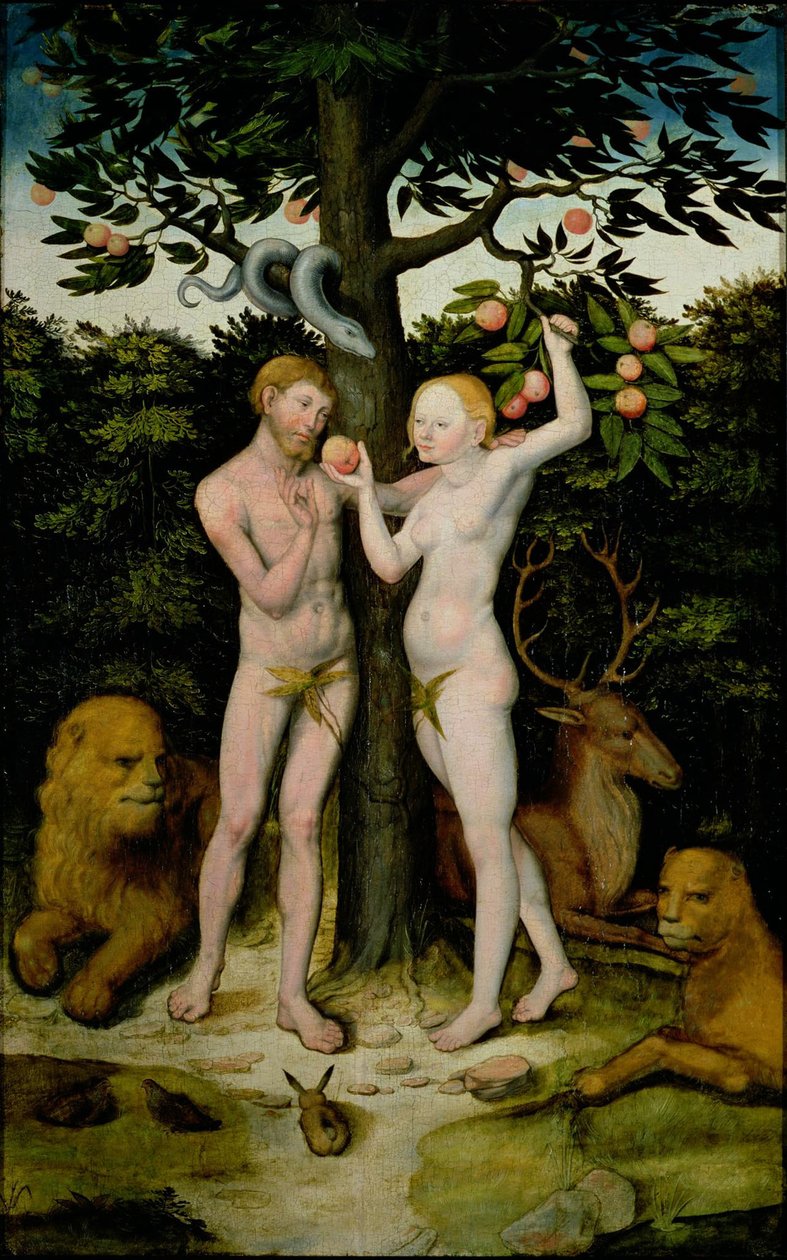 Adam och Eva av Lucas Cranach the Elder