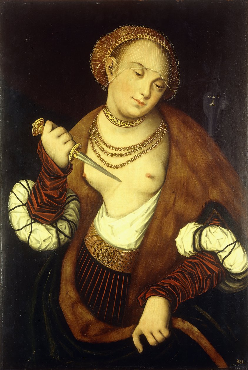 Lucretia, 1548 av Lucas Cranach