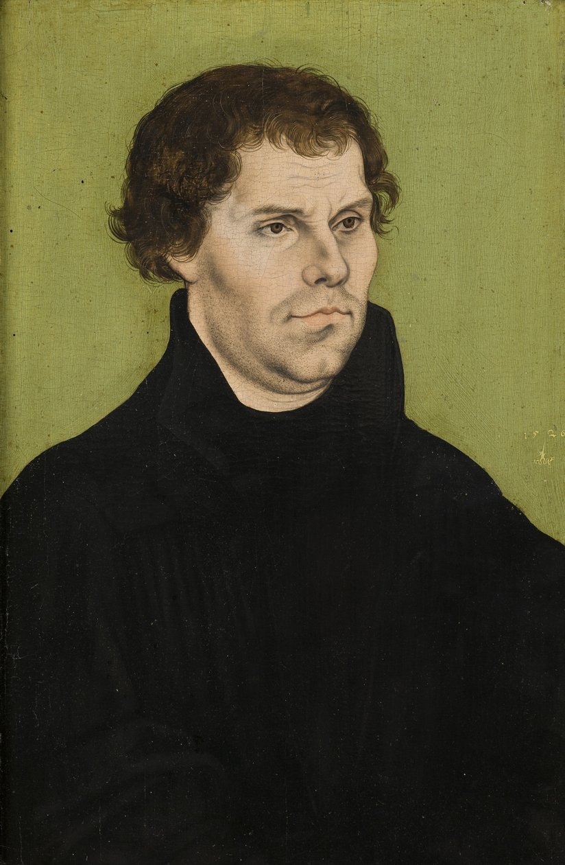 Porträtt av Martin Luther, 1527 av Lucas Cranach the Elder