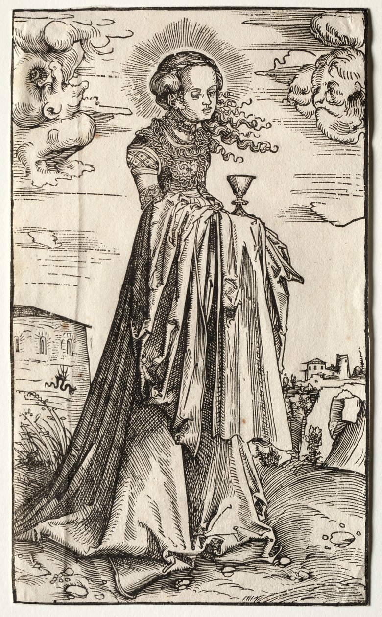 St Barbara av Lucas Cranach