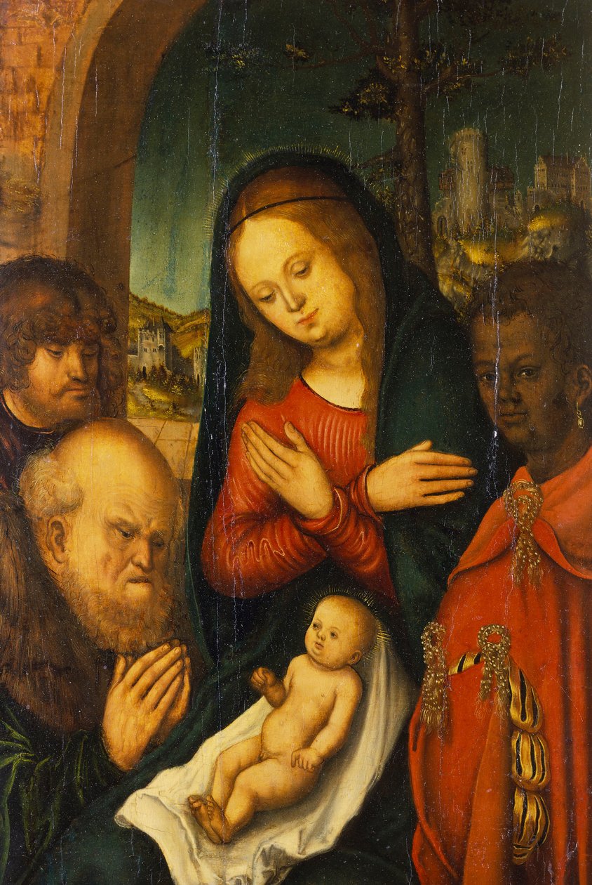 Tillbedjan av kungarna av Lucas Cranach