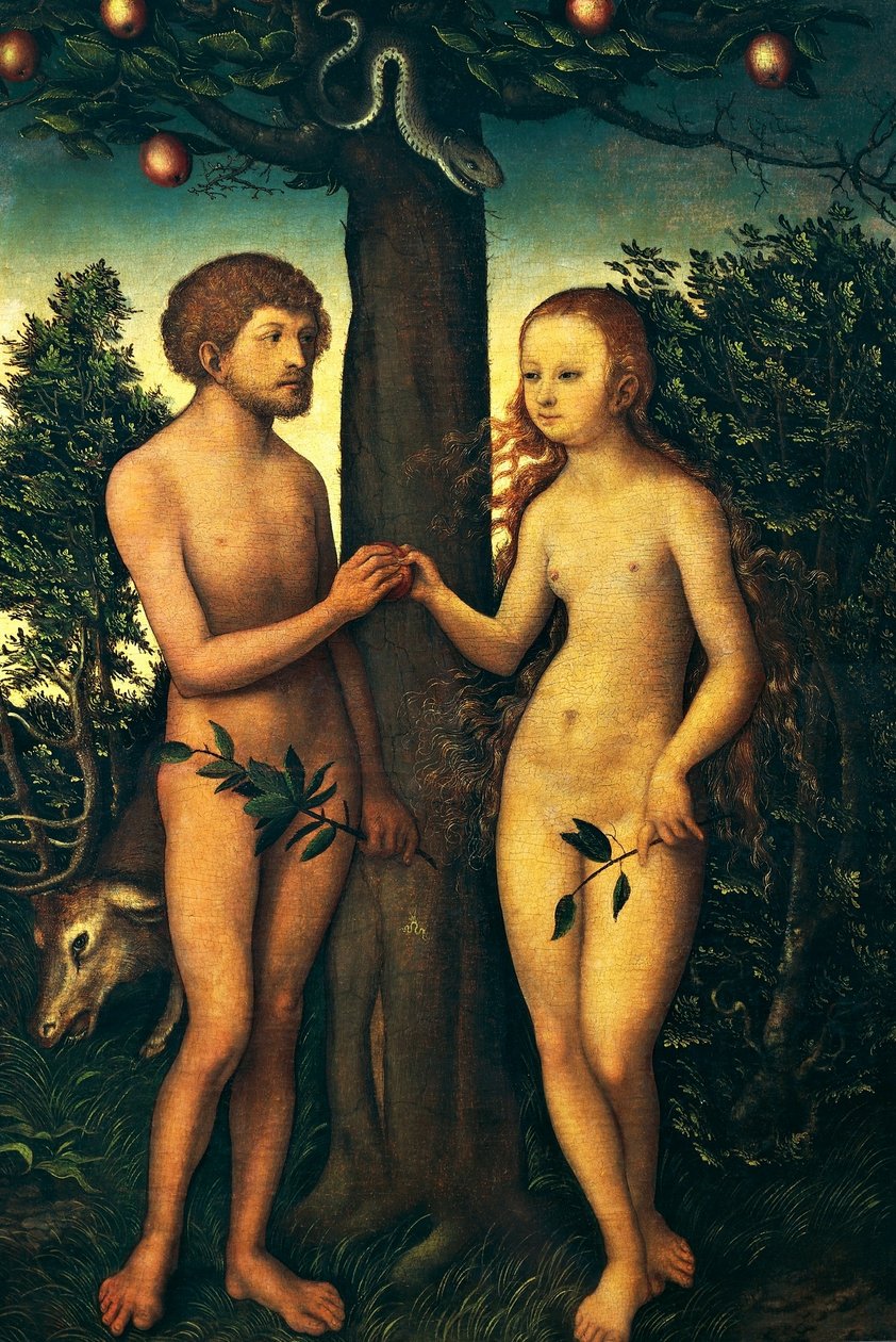 Adam och Eva av Lucas Cranach the Elder