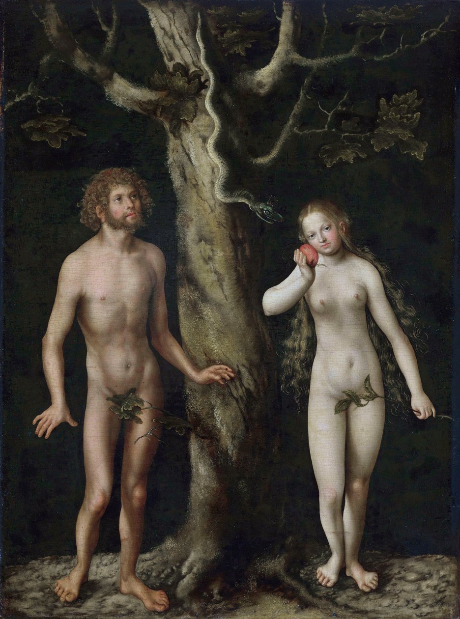 Adam och Eva av Lucas Cranach the Elder