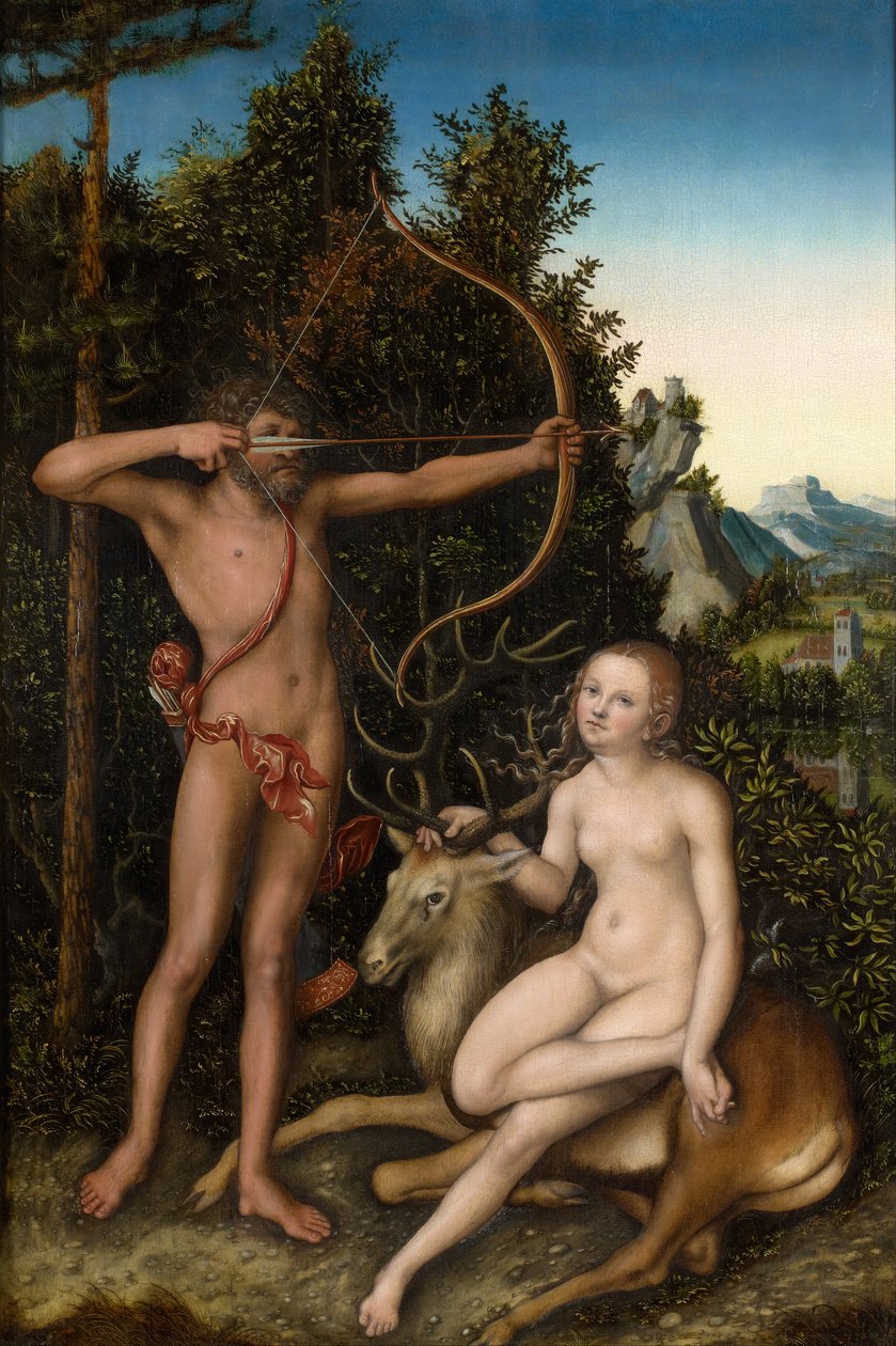 Apollo och Diana av Lucas Cranach the Elder
