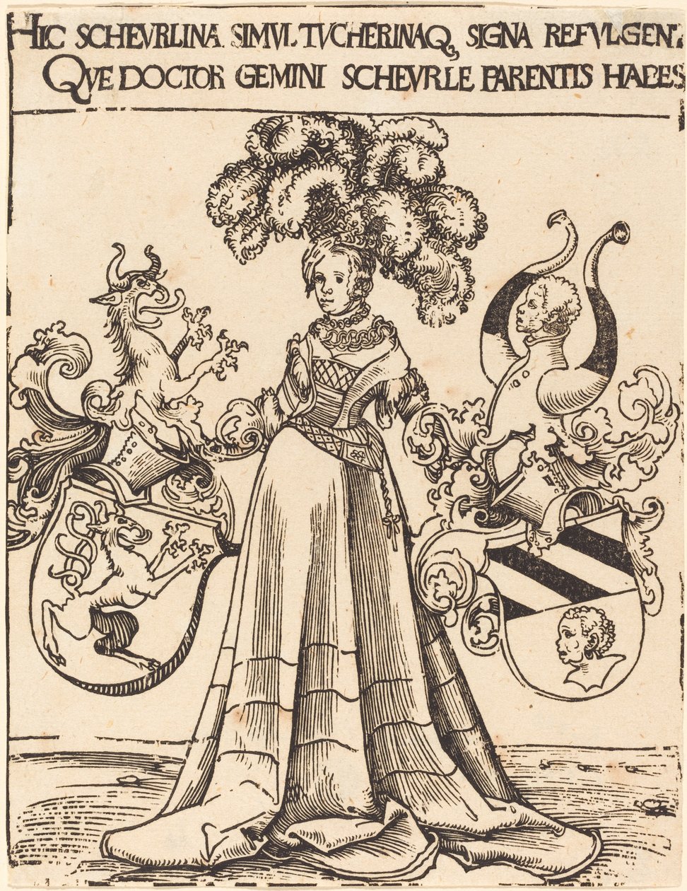 Bokskylt av Scheurl och Tucher av Lucas Cranach the Elder