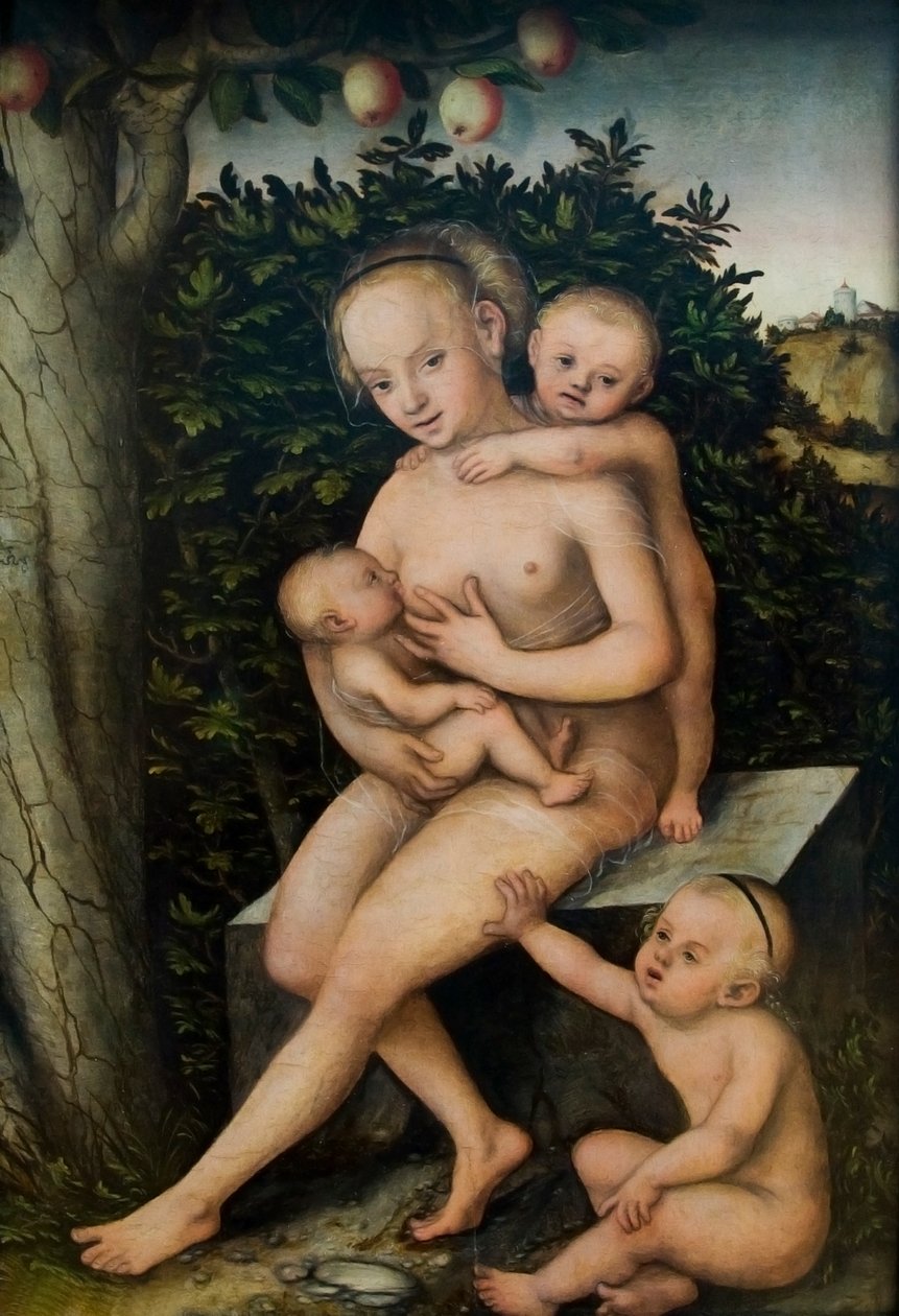 Caritas av Lucas Cranach the Elder