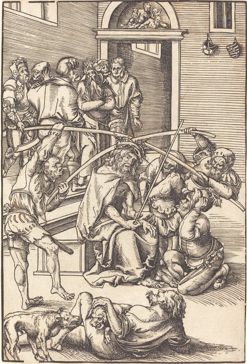 Kristus krönt med törnar av Lucas Cranach the Elder