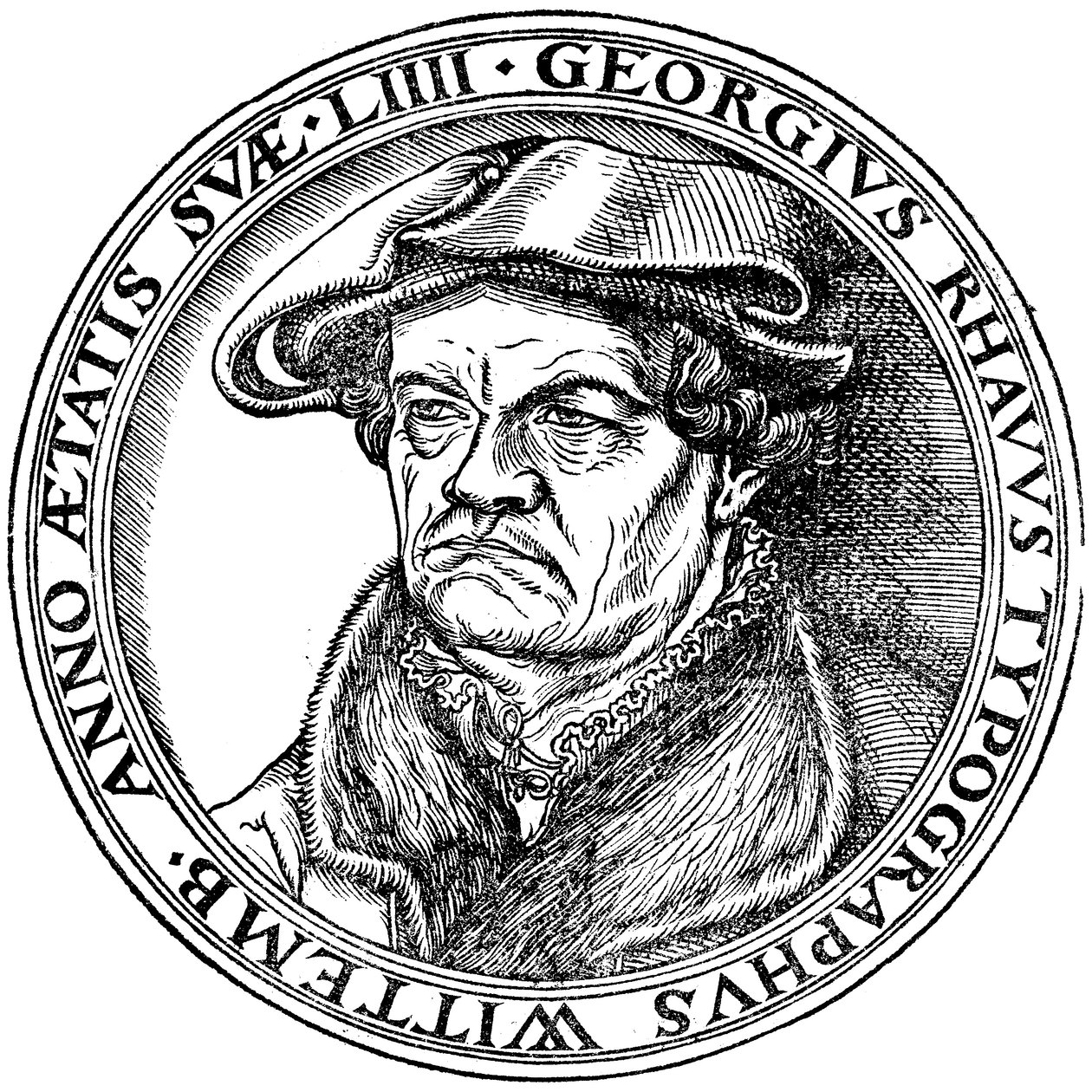 Georg Rhau (1488-1548) av Lucas Cranach the Elder