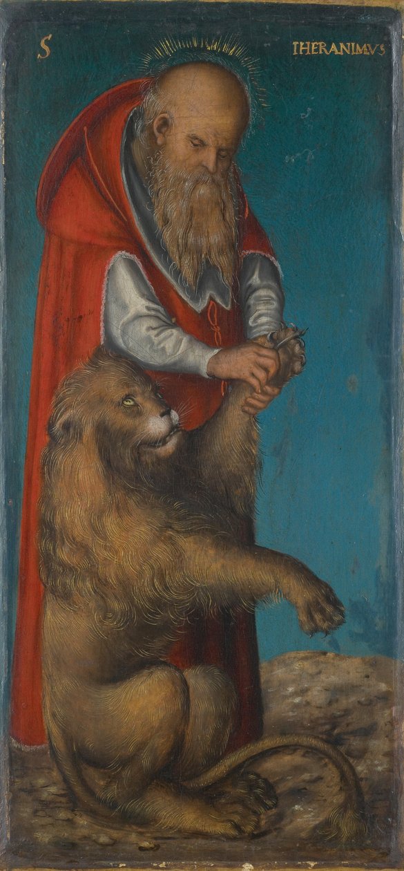 Tyska: Hl. Hieronymus Saint Jerome av Lucas Cranach the Elder